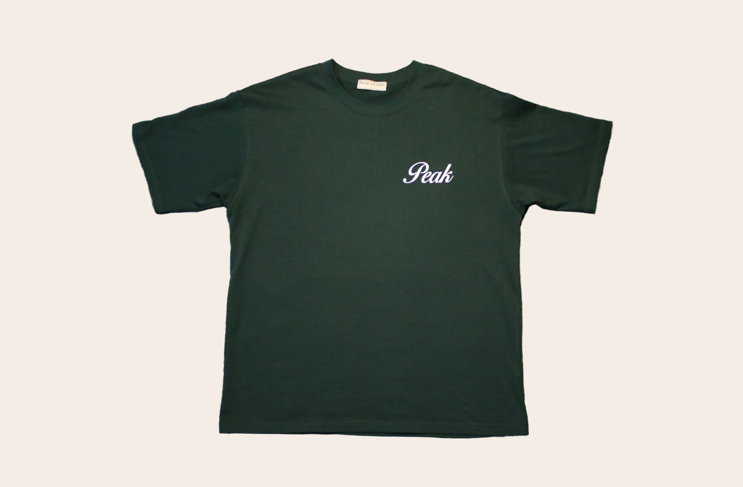 'Peak Insignia' Heavy Tee | Dark Green
