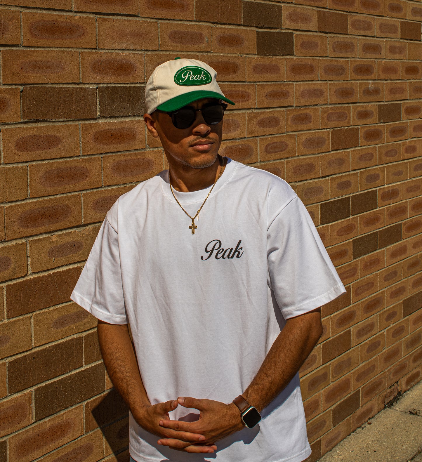 'Peak Insignia' Heavy Tee | White