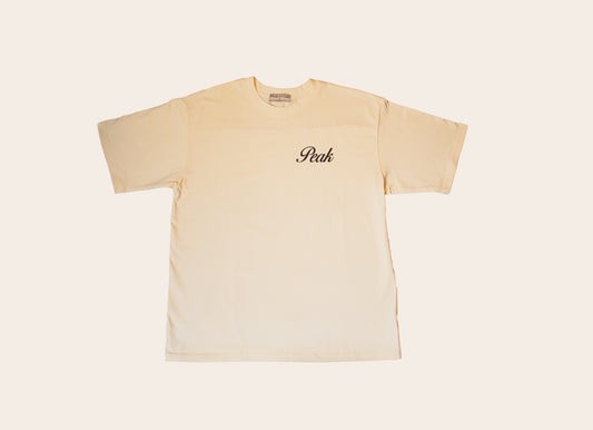 'Peak Insignia' Heavy Tee | Cream