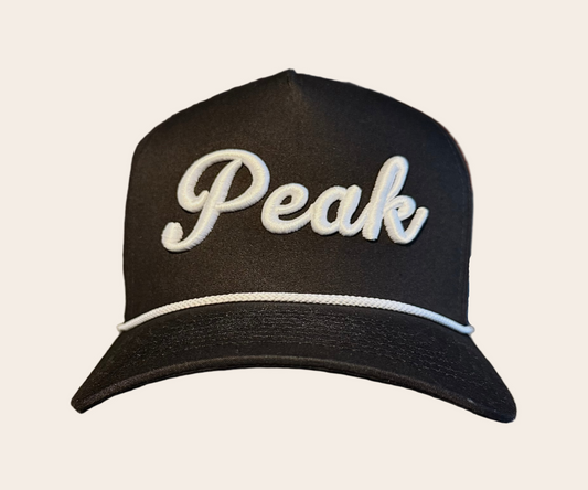 'Peak Black Rope Hat'