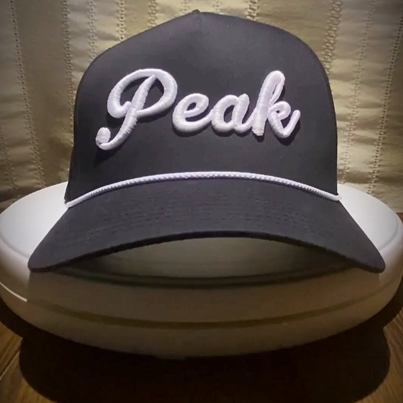 'Peak Black Rope Hat'