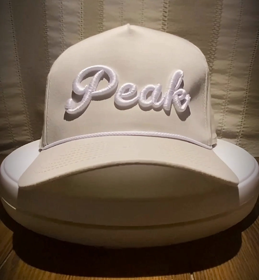 'Peak Cream Rope Hat'