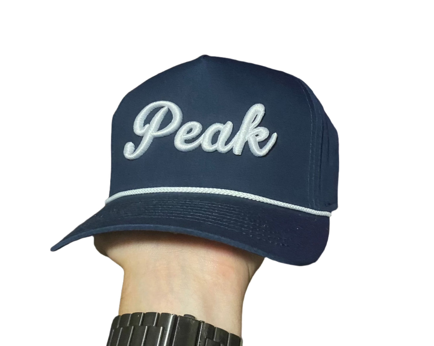 'Peak Navy Rope Hat'