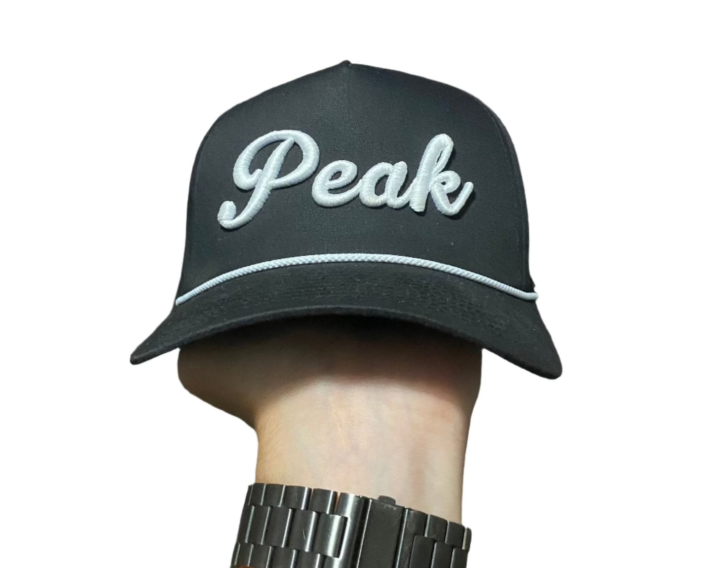 'Peak Black Rope Hat'