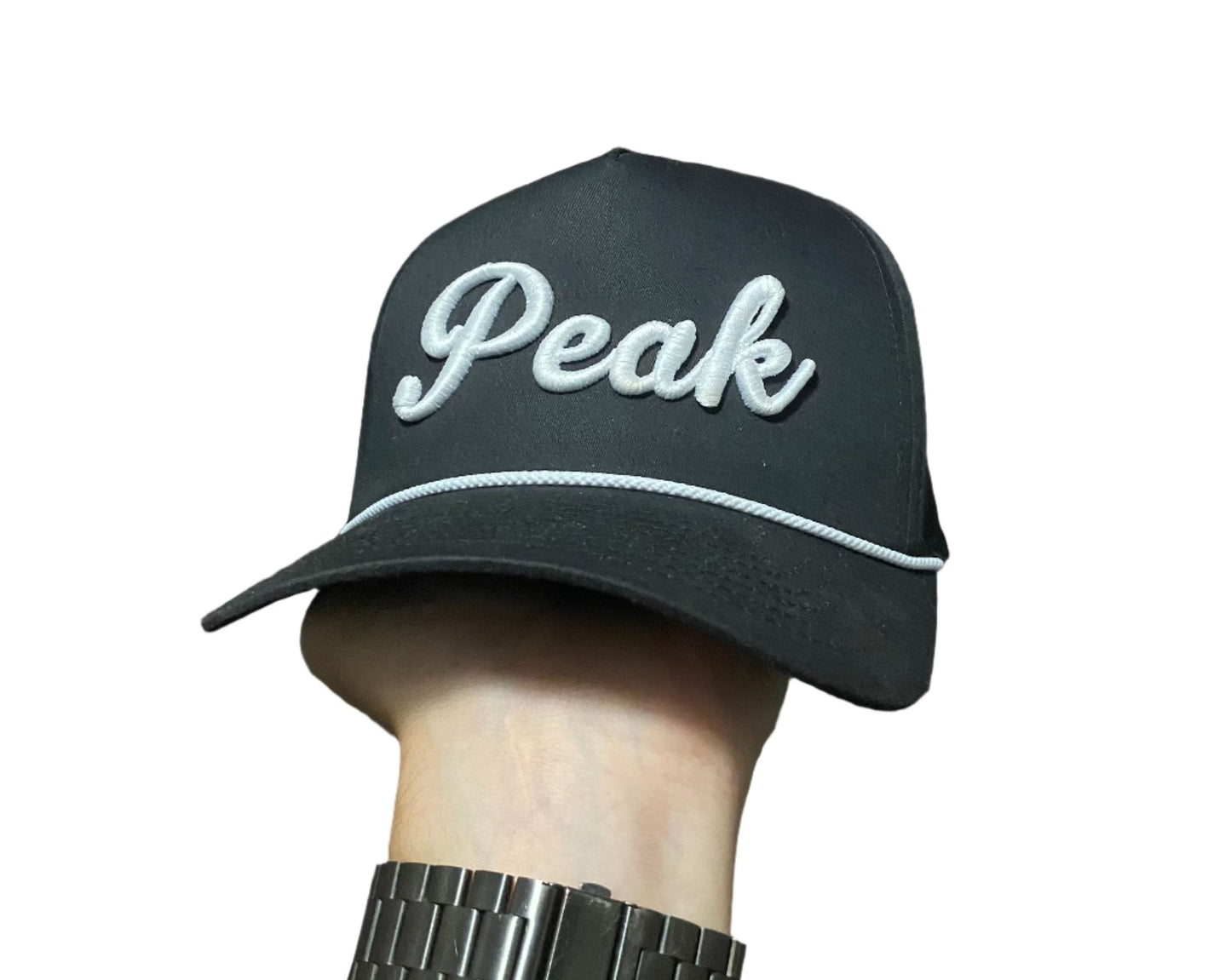 'Peak Black Rope Hat'