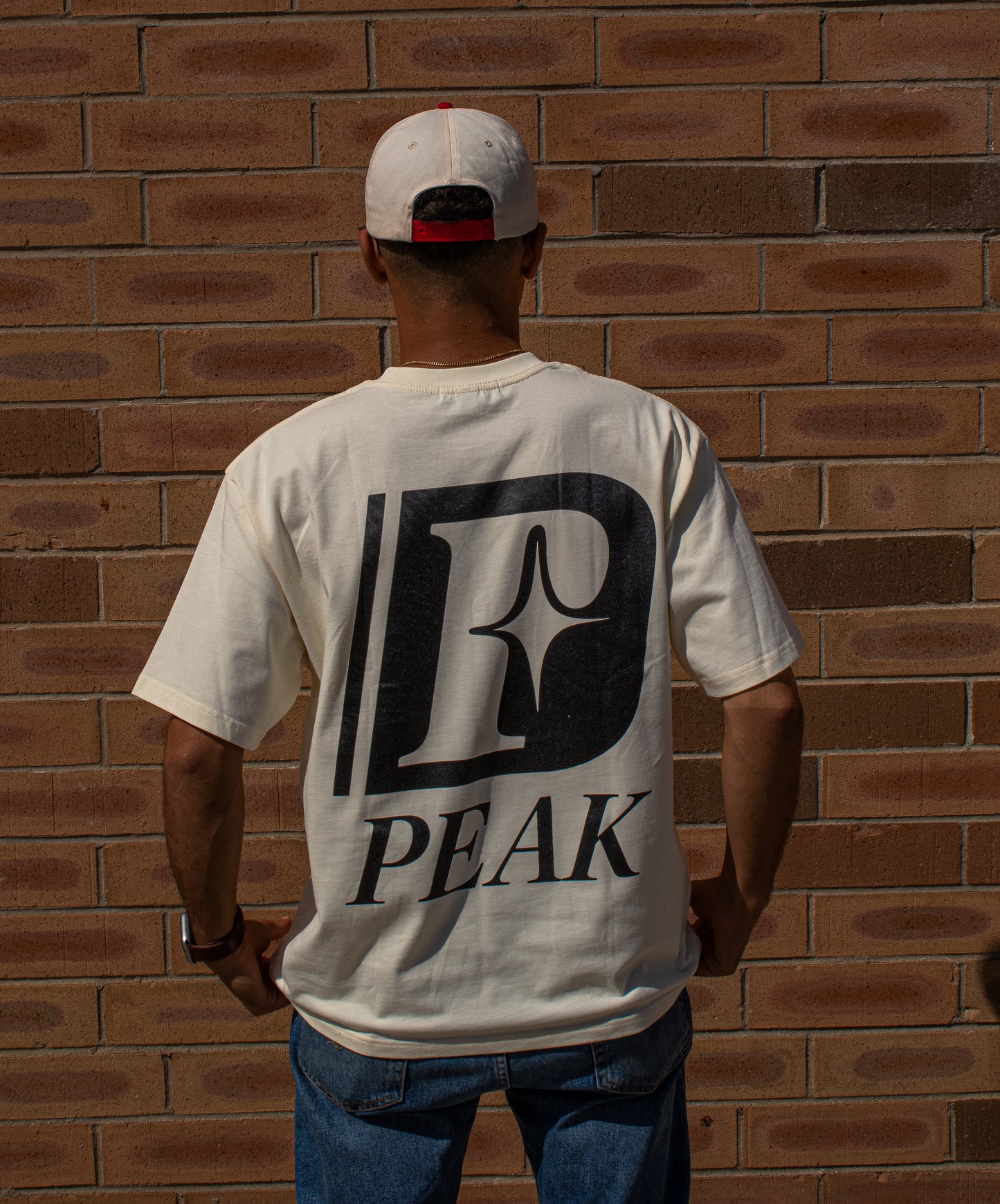 'Peak Insignia' Heavy Tee | Cream