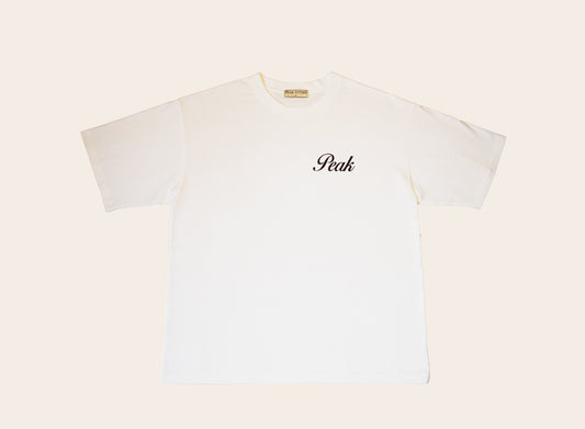 'Peak Insignia' Heavy Tee | White
